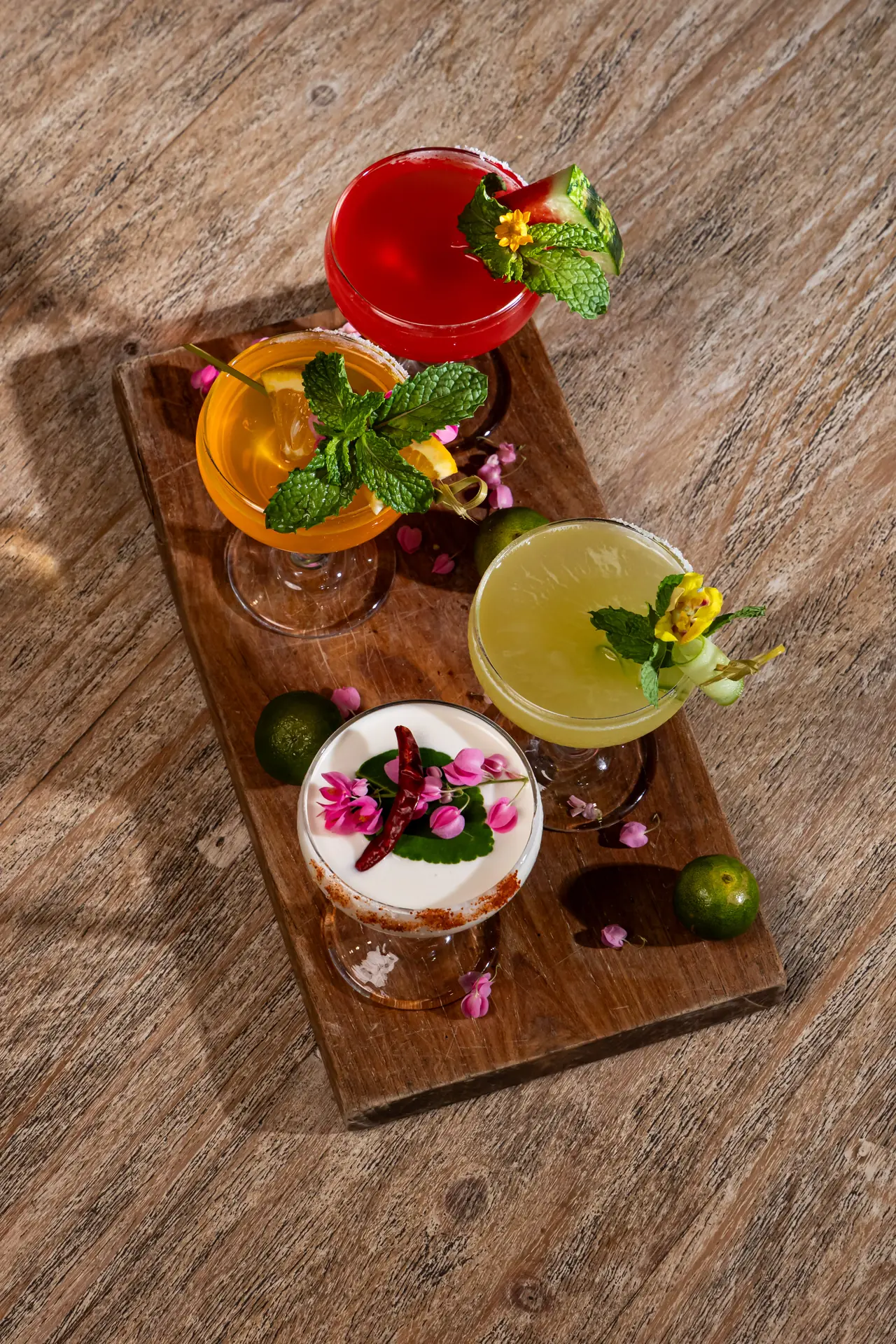 Signature sundowner cocktails at the beach bar